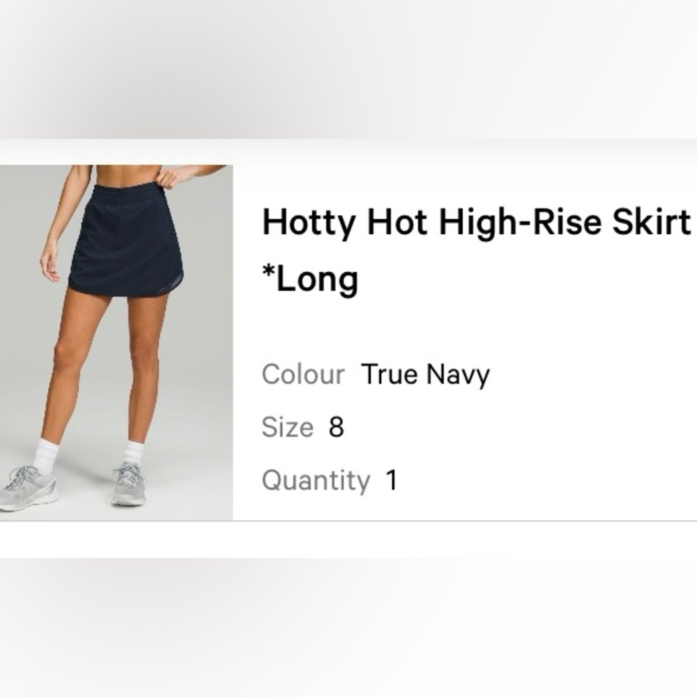 Lululemon Hotty Hot High-Rise Skirt